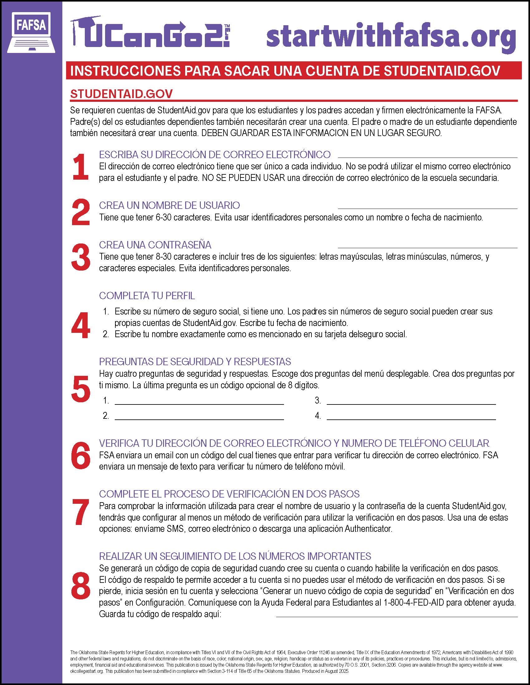 Student Aid - Account Info